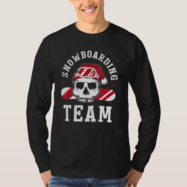 Camiseta Snowboard Equipe Snowboard Outfit Com Sk (Frente)