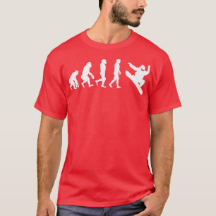 Camiseta Snowboard Evolution Engraçada Neve Neve Embarque E