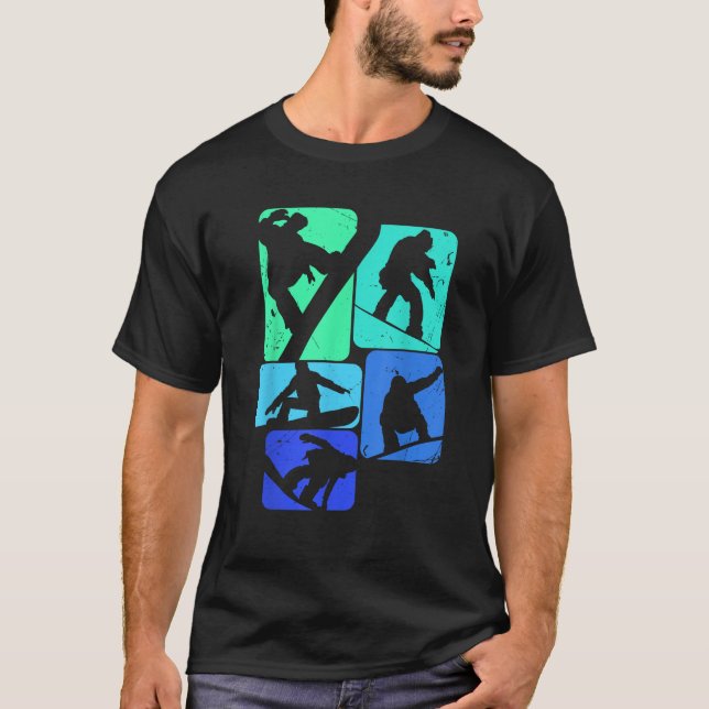 Camiseta Snowboard for Snowboarder Retro Mens Snowboarding  (Frente)