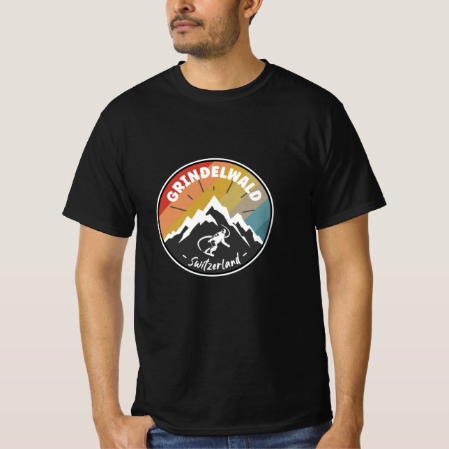 Camiseta Snowboard Grindelwald Switzerland (Frente)