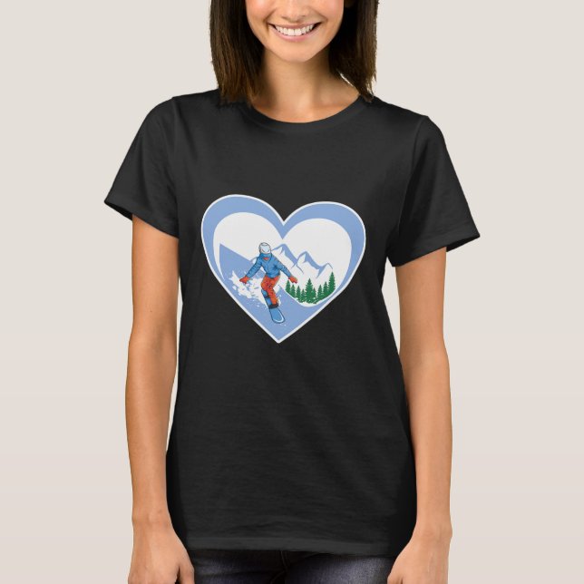 Camiseta Snowboard Heart - Snowboard Love (Frente)