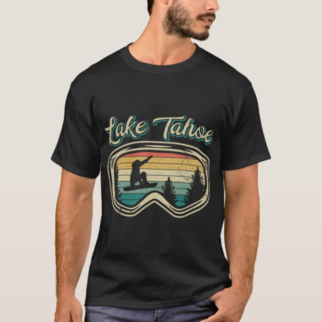 Camiseta Snowboard Lakeahoe California Distressed Goggles B (Frente)