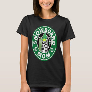 Camiseta Snowboard Mãe para Mulheres Mãe Snowboarder