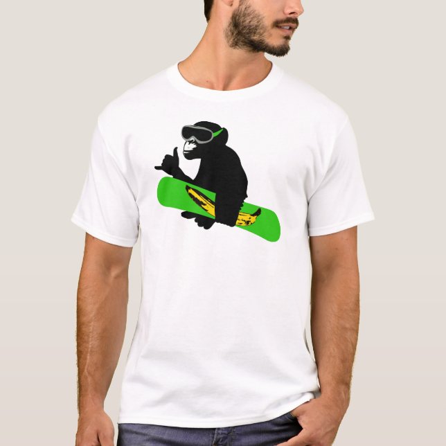 Camiseta snowboard monkey (Frente)