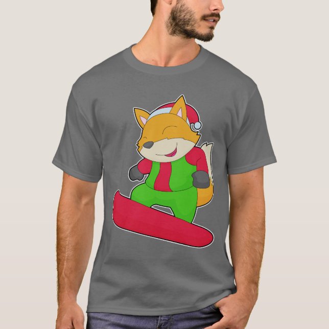 Camiseta Snowboard Natal da Raposa (Frente)