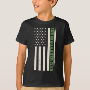Camiseta Snowboard Patriótico Snowboard Winter Snowboarde