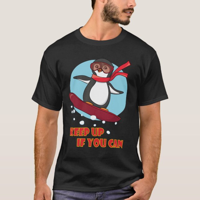 Camiseta Snowboard Penguin Continue se puder (Frente)