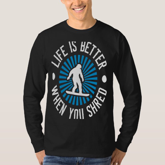 Camiseta Snowboard Quando Você Partilhou (Frente)