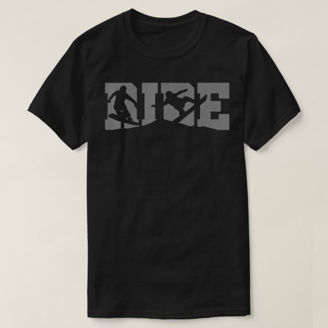 Camiseta Snowboard RIDE Snowboard Snowboard Gift (Frente do Design)