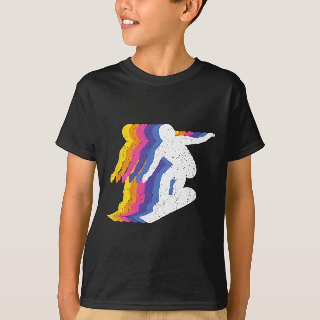 Camiseta Snowboard Shirts Retro Vintage Snowboard - Sn (Frente)