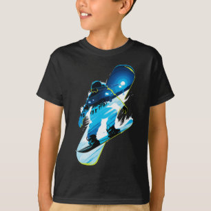 Camiseta Snowboard Snowboard Snowboard em exposição múltipl