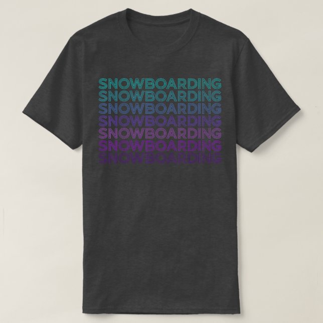 Camiseta Snowboard Snowboard Snowboard Retro (Frente do Design)
