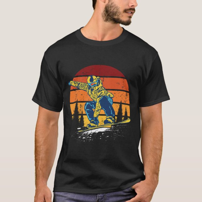 Camiseta Snowboard Snowboard Snowboarder Vintage Winter (Frente)