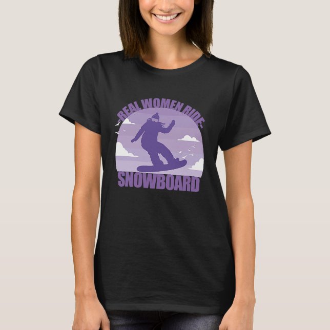 Camiseta Snowboard Snowboarder  funny saying girl (Frente)