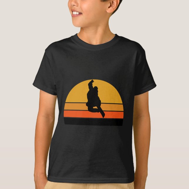 Camiseta Snowboard Snowboarder Snow Snow Snow Winter Sunset (Frente)