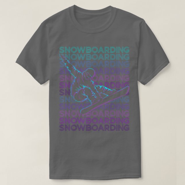 Camiseta Snowboard Snowboarder Snowboard Retro (Frente do Design)