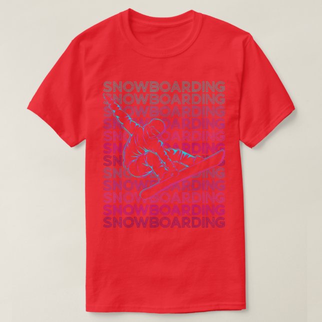 Camiseta Snowboard Snowboarder Snowboard Retro (Frente do Design)