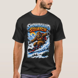 Camiseta Snowboard Squatch – Divertido Bigfoot Andando de S