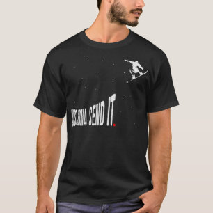 Camiseta Snowboard Vai Enviar Engraçado Snowboard Ri