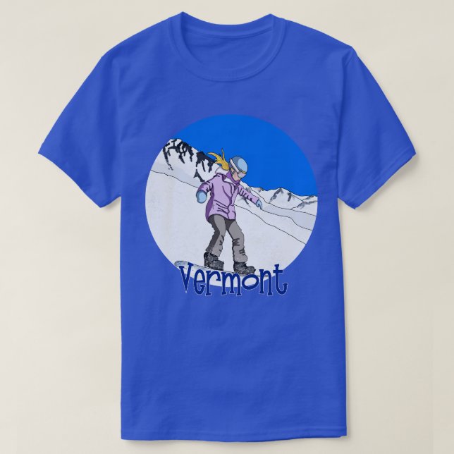 Camiseta Snowboard Vermont (Frente do Design)