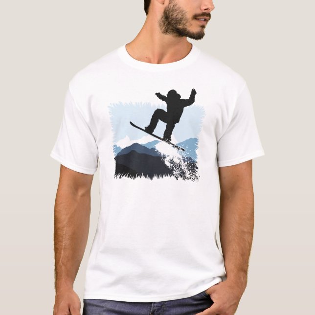 Camiseta Snowboarder Action Jump (Frente)