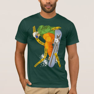 Camiseta Snowboarder and fence