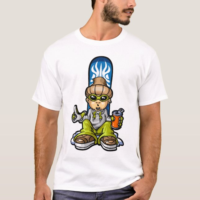 Camiseta Snowboarder and soda (Frente)