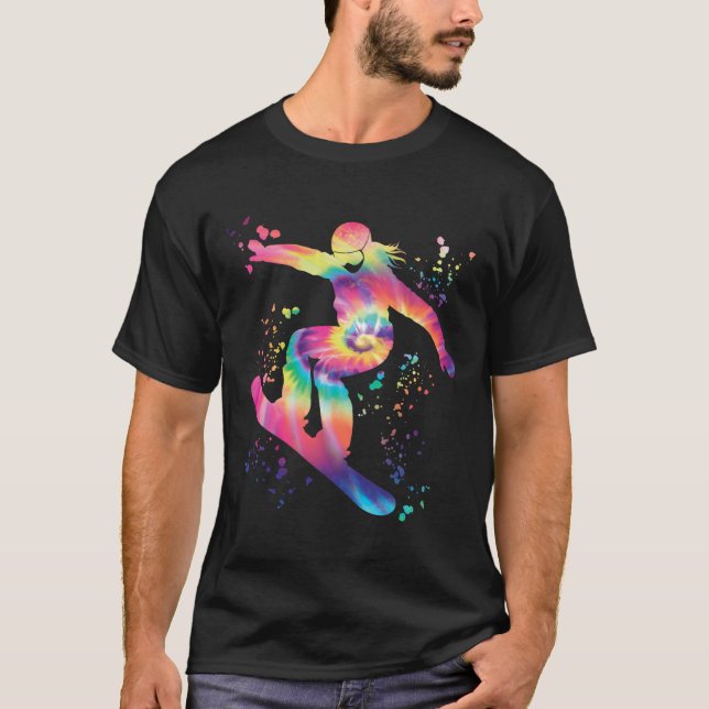 Camiseta Snowboarder Colorida Snowboard Snowboard (Frente)