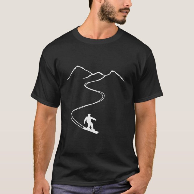 Camiseta Snowboarder Freeriding Design Ski E Snowboard Mo (Frente)