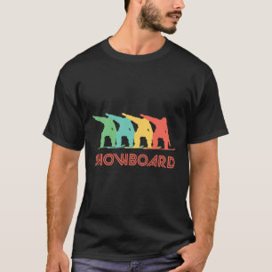 Camiseta Snowboarder - Gráfico de Snowboard com Arte RetroP