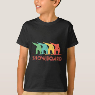 Camiseta Snowboarder - Gráfico de Snowboard com Arte RetroP