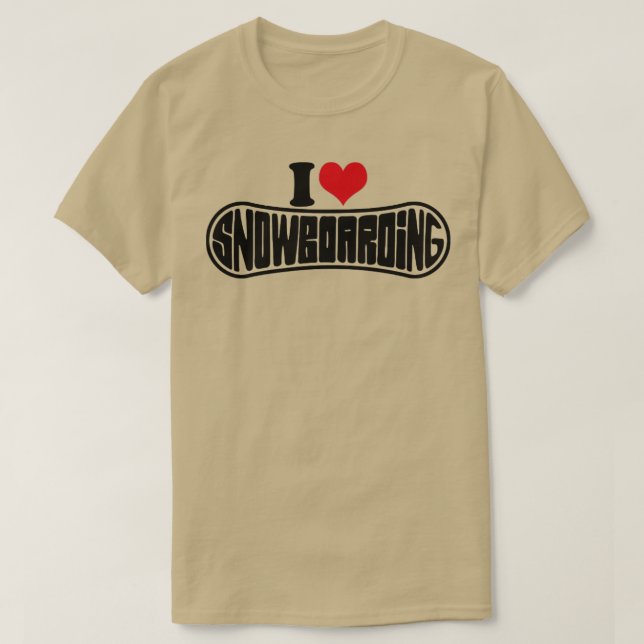 Camiseta Snowboarder I Love Snowboard Snowboard (Frente do Design)