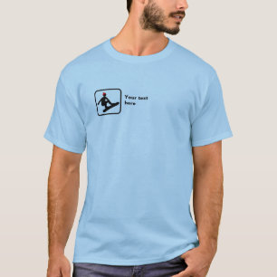 Camiseta Snowboarder -- Logotipo pequeno -- Customizável