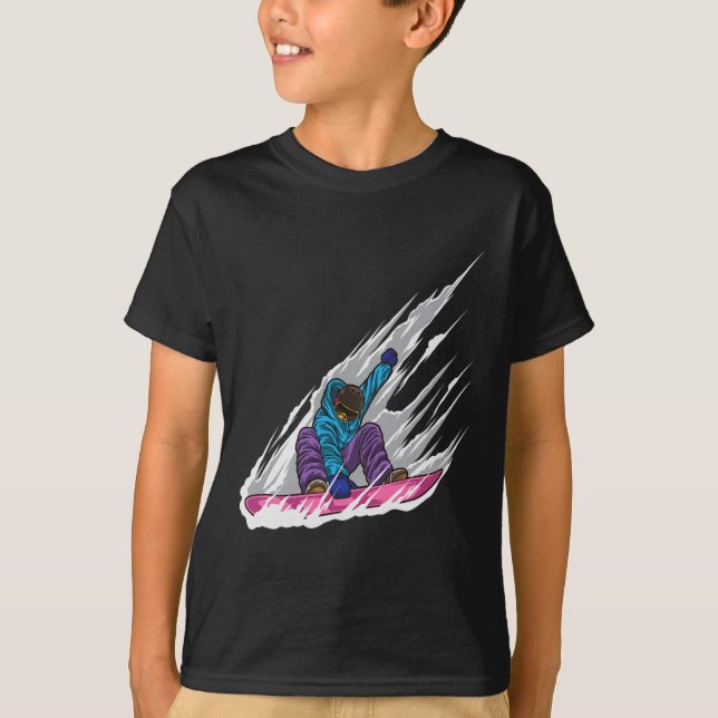 Camiseta Snowboarder - Snowboard - Snowboard L (Frente)