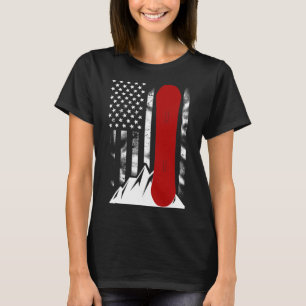 Camiseta Snowboarding Bandeira Americana Esqui Snowboard Pa