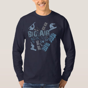 Camiseta Snowboarding grande do ar