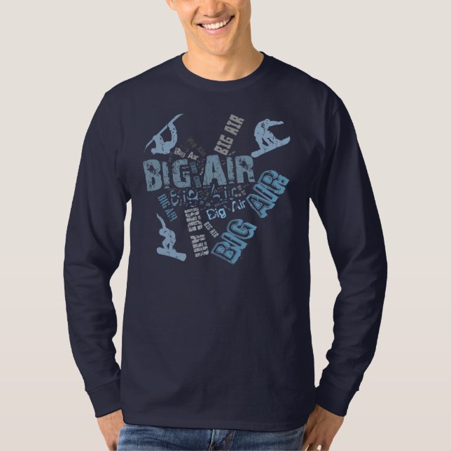 Camiseta Snowboarding grande do ar (Frente)