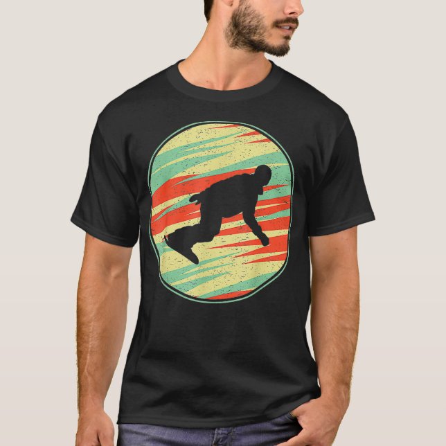 Camiseta Snowboarding Shirt Retro Vintage 70s Silhouette Gi (Frente)