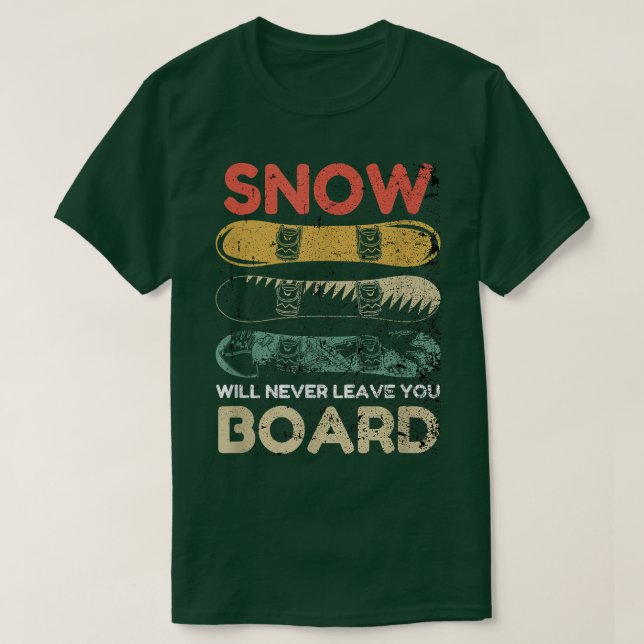 Camiseta Snowboards Retro Snowboarder Snowboarding  (Frente do Design)