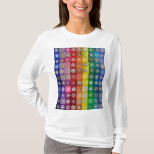 Camiseta Snowcatcher Snowflake Rainbow T-Shirt