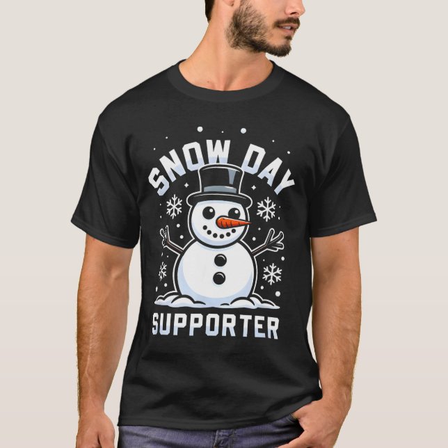 Camiseta Snowday Suprter Fun Winter Days For Kids And Adult (Frente)