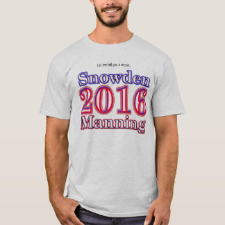 Camiseta Snowden/equipamento do t-shirt da eleição 2016