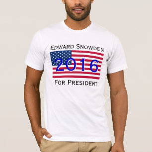 Camiseta Snowden para o Whistleblower 2016 do presidente