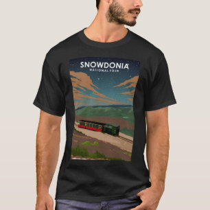 Camiseta Snowdonia National Park Wales Poster de viagens no