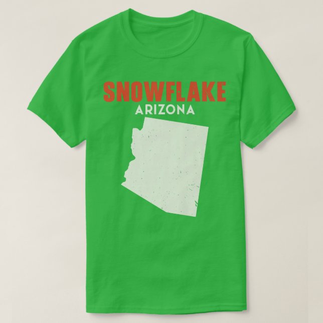 Camiseta Snowflake Arizona EUA Estado América Viagem Arizon (Frente do Design)