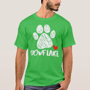Camiseta Snowflake Nome do cão Puppy Puppy Puppy Puppy Pupp