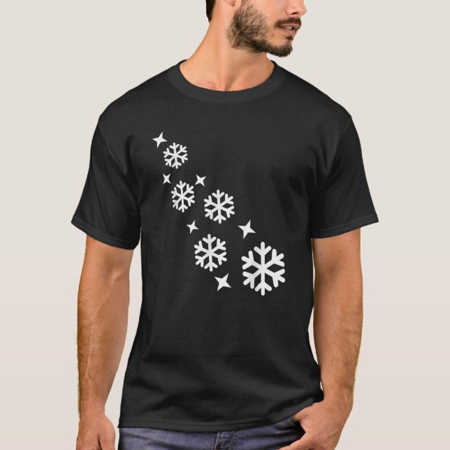 Camiseta Snowflakes Store Snowflakes Stars Winter Sports  U (Frente)