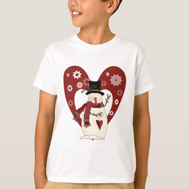 Camiseta Snowman ama t-shirts e presentes na neve (Frente)