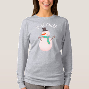 Camiseta Snowman, APENAS, lembre-se relaxando