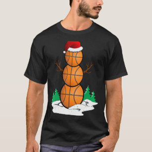 Camiseta Snowman Basball Ball Santa Hat Natal Pajama